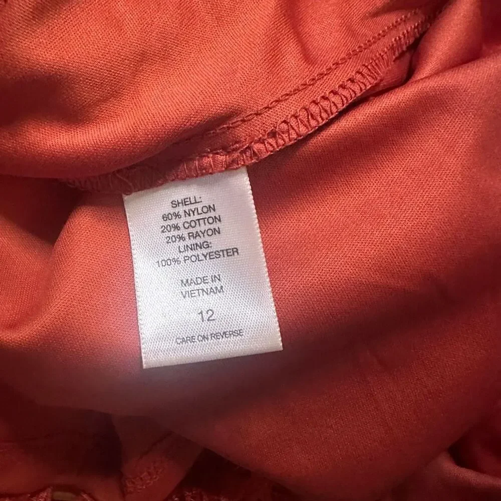 NY & Co orange lace skirt 12